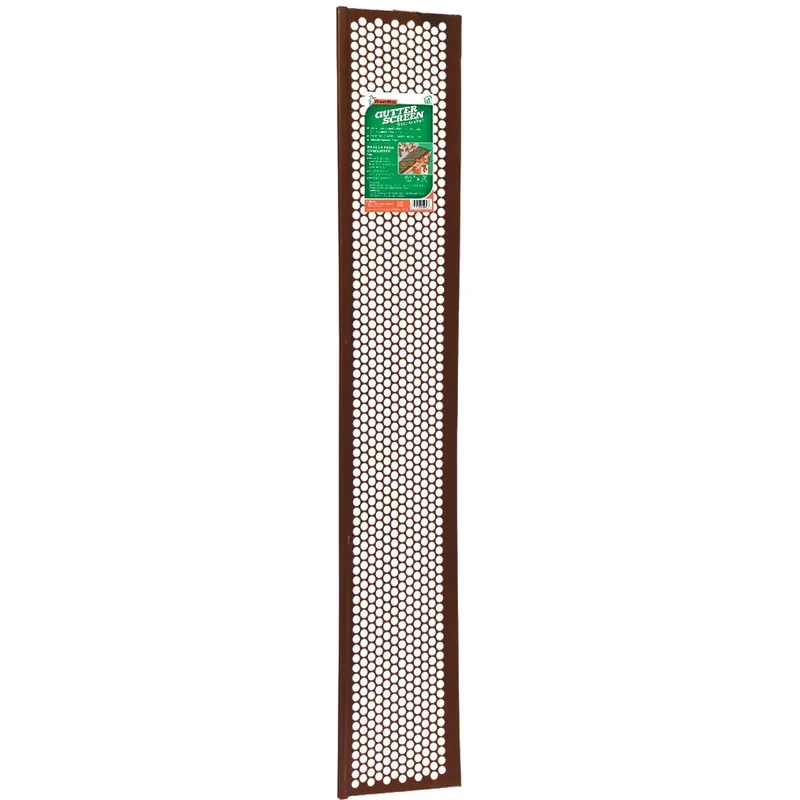 Gutter Guard Screen, Brown Vinyl, 6-5/8-In. X 3-Ft.