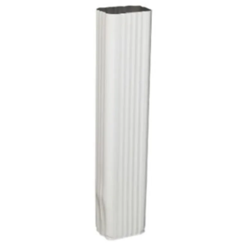 White Aluminum Downspout Extension, 2" X 3" X 15" For Efficient Water Drainage
