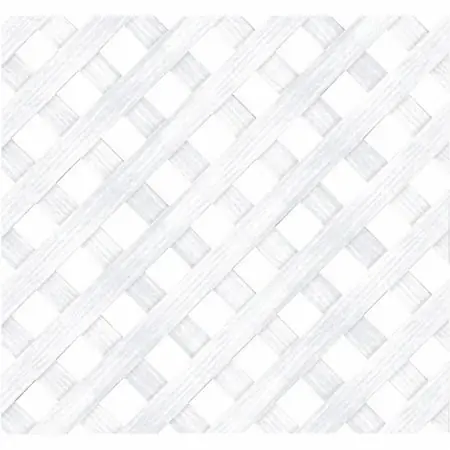 48-in X 8-ft White Plastic Diamond Privacy Lattice Panel