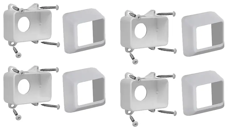 Select White Vinyl Bracket Kit For Select Series Railings - Model 73012488