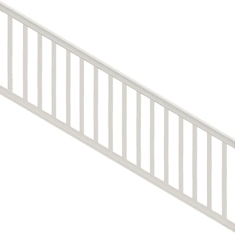 Bella Premier Series 8‘ X 36" White Vinyl Stair Rail Kit With Square Balusters