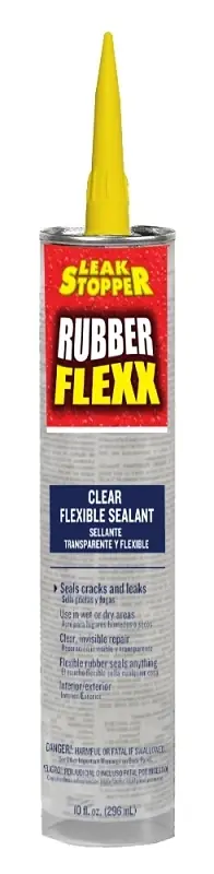 Rubber Flexx Sealant & Adhesive, Clear, 10-oz.