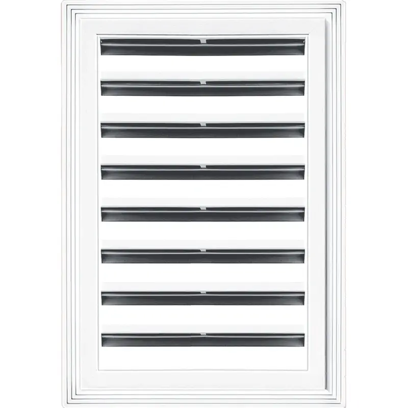 Builders Edge 12 In. W X 18 In. L White Copolymer Wall Louver