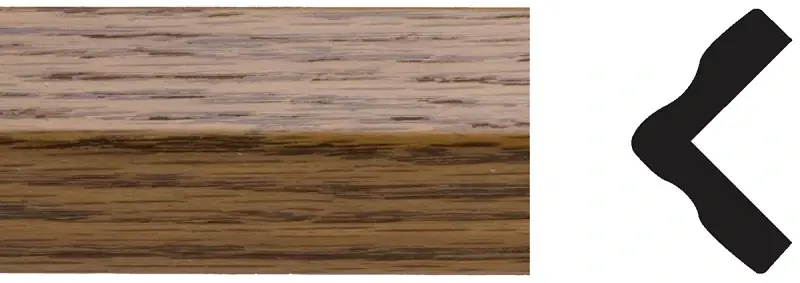 1 In. X 1 In. X 8 Ft. Highland Oak Pvc Outside Corner Molding