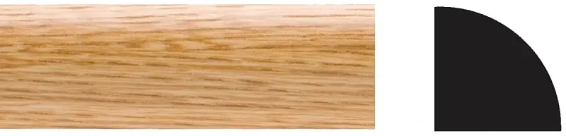 5/8 In. W. X 5/8 In. H. X 96 In. L. Imperial Oak Pvc Quarter Round Molding