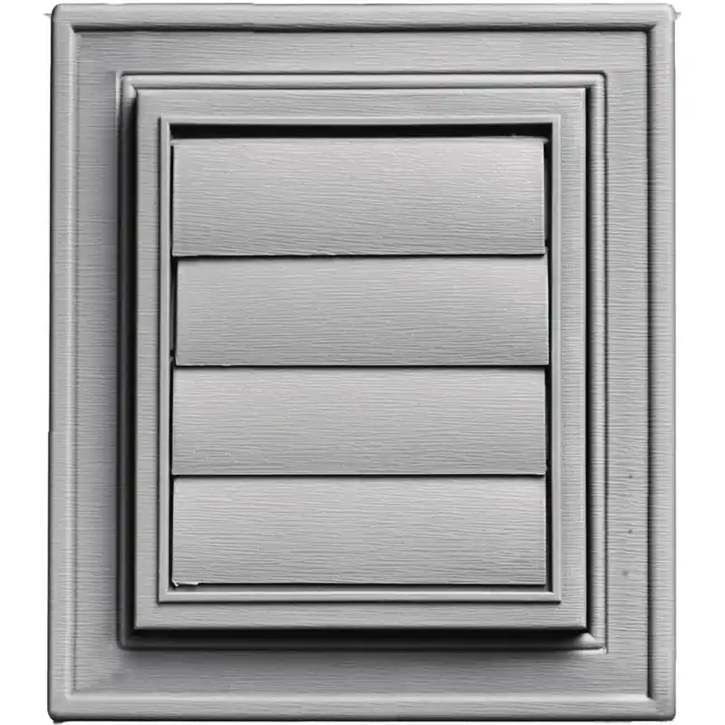 Square Exhaust Siding Vent 8 In. H X 7 In. W Gray Vinyl Model 016
