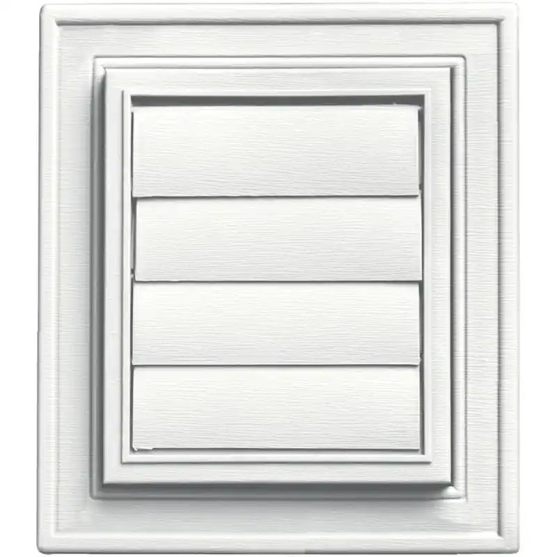 8 In. H X 7 In. W White Vinyl Exhaust Vent For Siding