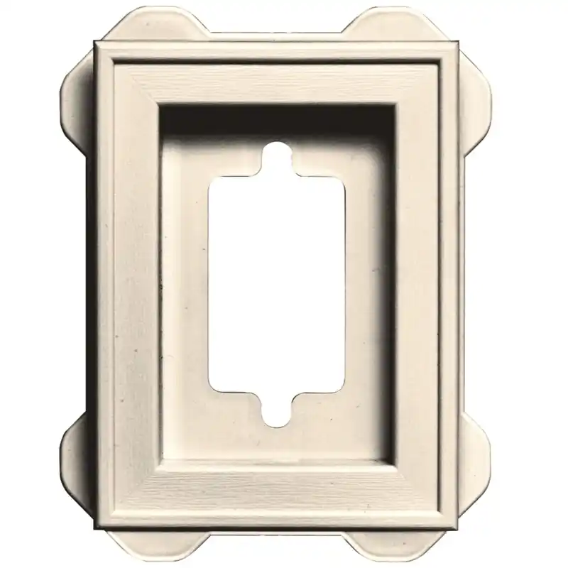 5 In. X 6.75 In. Prefinished Beige Vinyl Mini Mounting Block