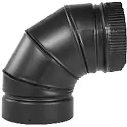 5-inch 24-gauge Black Adjustable Elbow Model 5-24-602