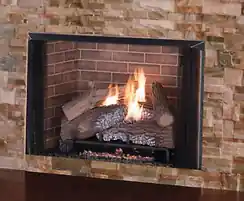36" FIREBOX W/WHITE STACK BRICK