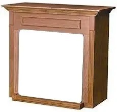 DARK OAK MANTEL AND CABINET FO