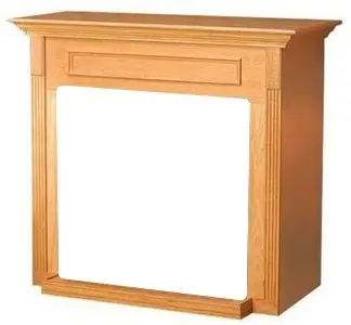LIGHT OAK CABINET MANTEL W/BASE
