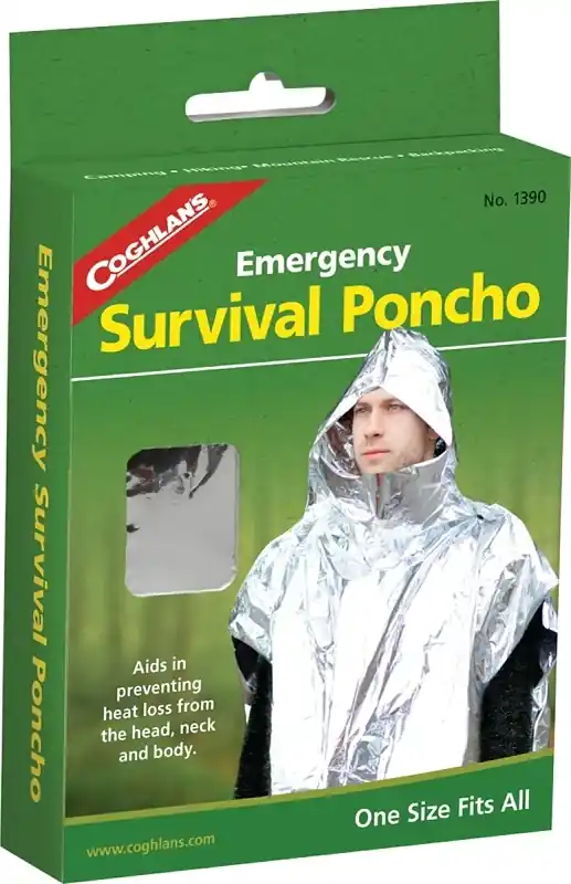 Coghlan‘s Silver Survival Poncho 5.875 In. H X 42-1/2 In. W X 39 In. L 1 Pk