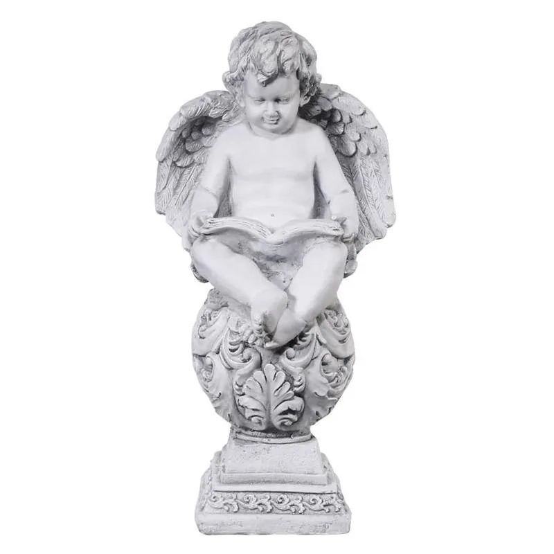 Alpine 24‑Inch Gray Resin‑Stone Garden Sculpture