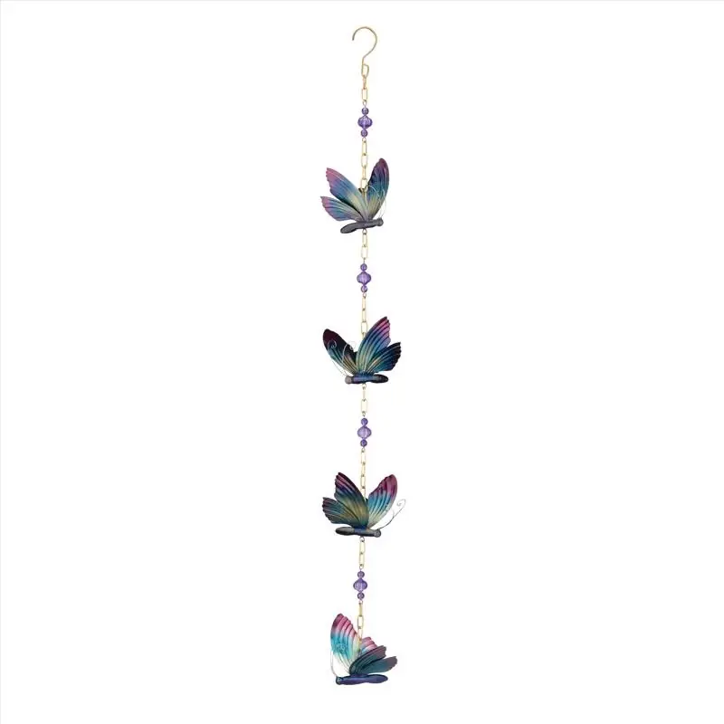 41 In. Multicolored Hanging Butterfly Ornament - Outdoor Decoration