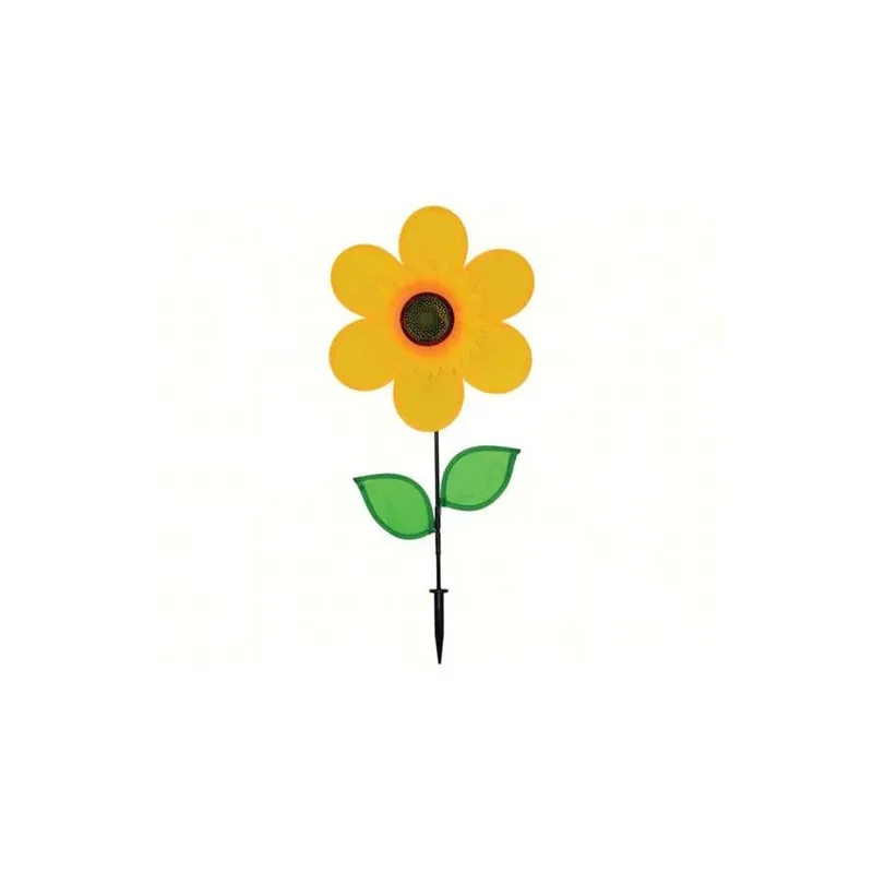 Itb2791 12-inch Sunflower Spinner With Leaves For Outdoor Decor