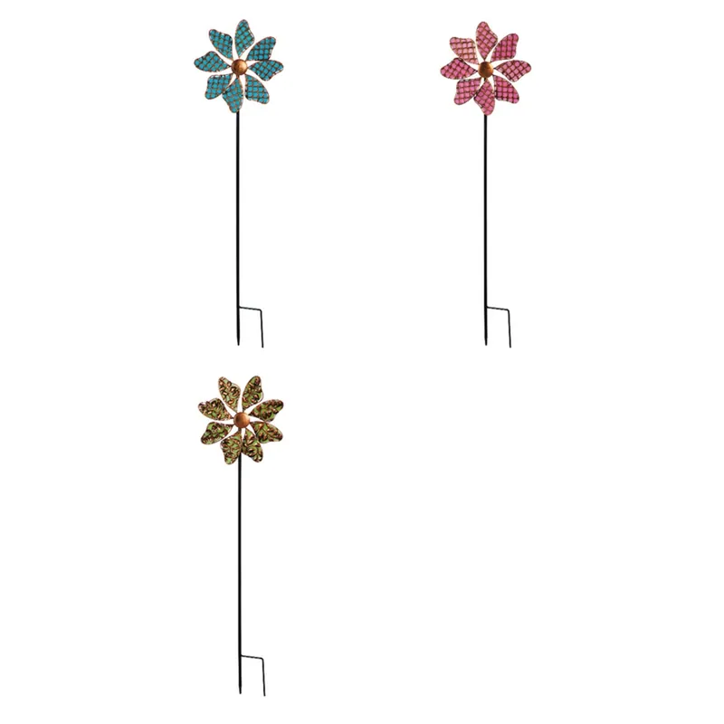 Multicolored Metal 33 In. H Outdoor Garden Stake - Decorative Accent