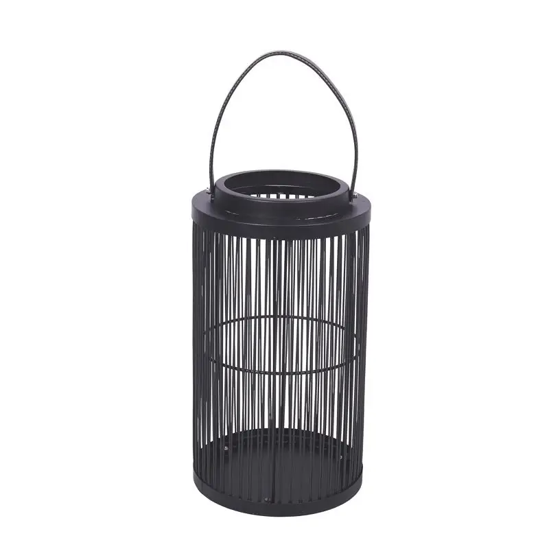 Luminous Garden Black Plastic 14 In. H Lantern