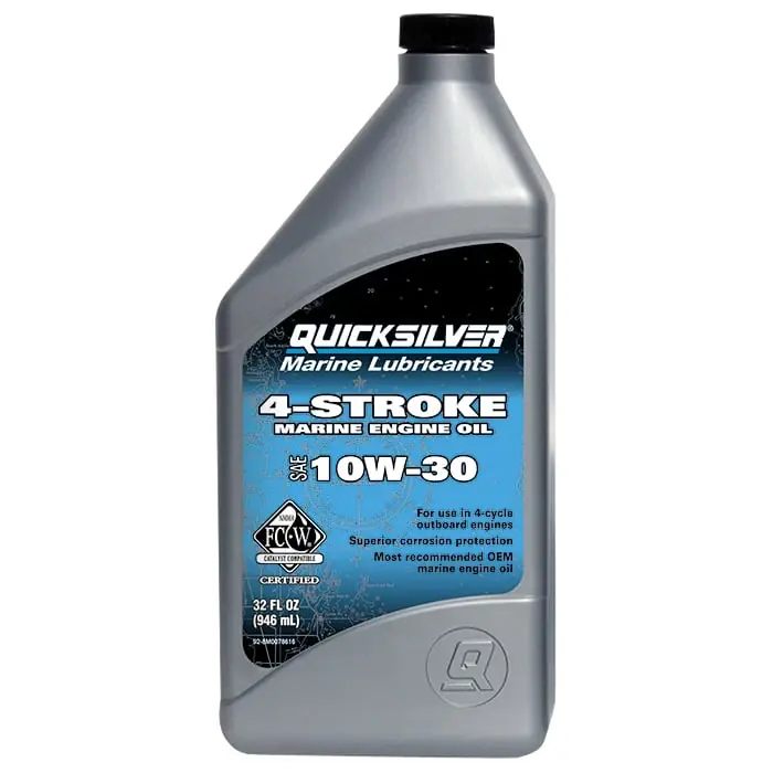 Quicksilver 10w-30 Gasoline Marine 4 Stroke Outboard Oil 32 Oz