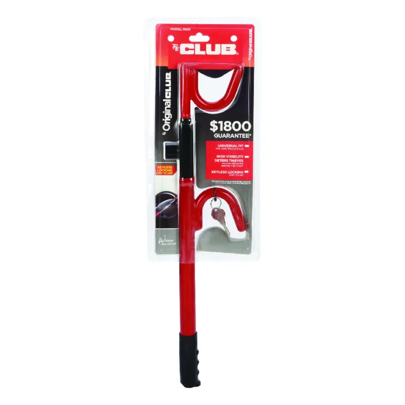 The Club Red Steering Wheel Lock For Fit Most Vehicles 1 Pk
