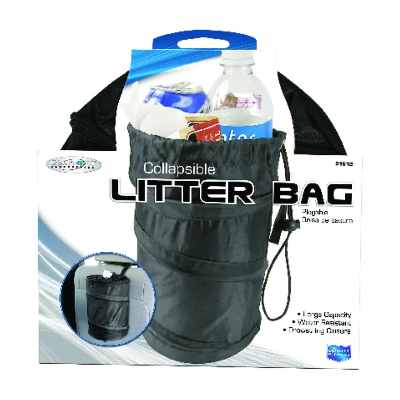 Custom Accessories Black Collapsible Trash-It Bag For Universally Fits All Vehicles 1 Pk