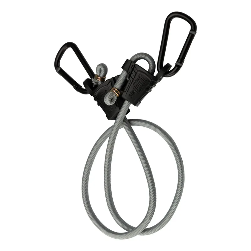 National Hardware Gray Adjustable Bungee Cord 60 In. L 2 Pk