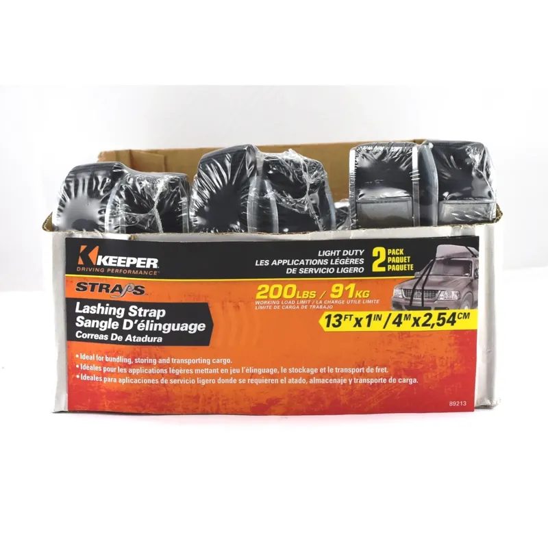 Keeper 1 In. W X 13 Ft. L Black Lashing Strap 200 Lb 2 Pk