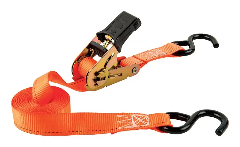Keeper 1 In. W X 13 Ft. L Black/Orange Ratchet Tie Down Strap 400 Lb 1 Pk
