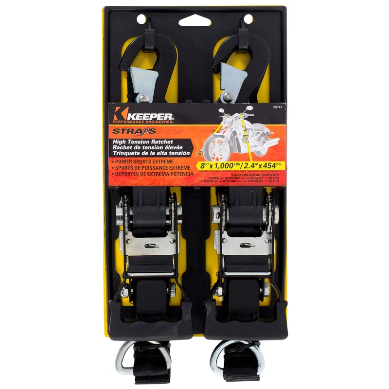 Keeper 1-1/4 In. W X 8 Ft. L Black Tie Down Strap 1000 Lb 1 Pk
