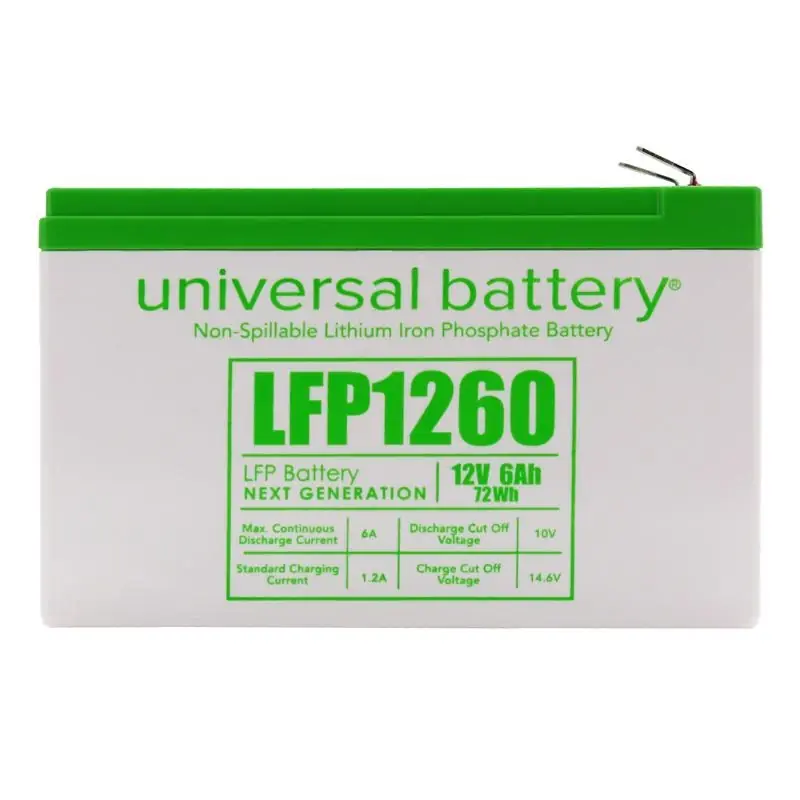 12 Volt Lithium Battery, Model 87421, 6 Ampere, 1.9 Lb