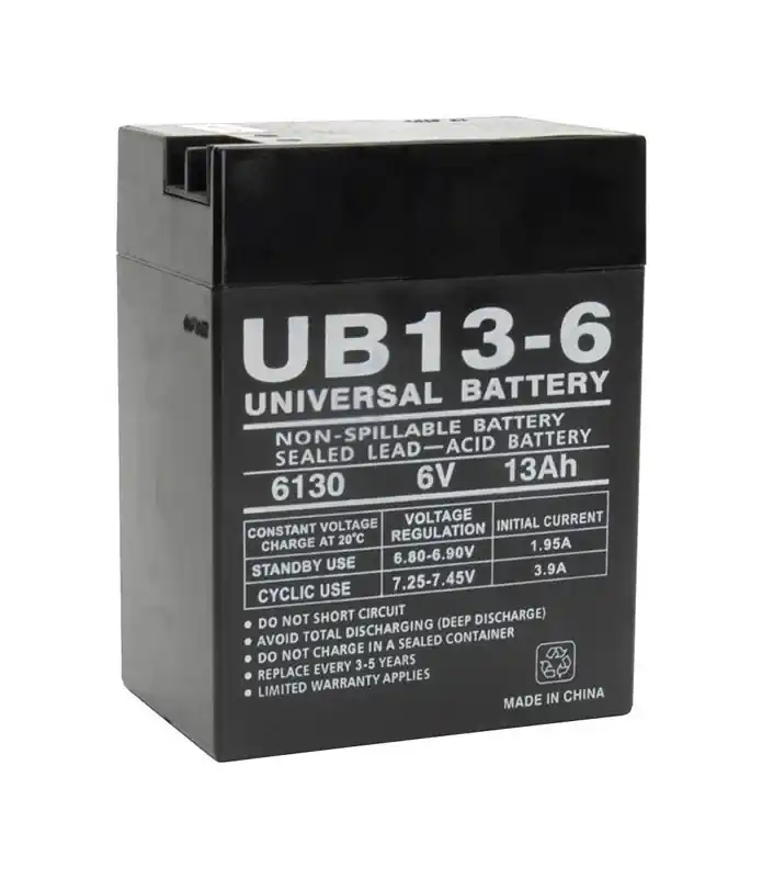 Universal Power Group UB13-6 13 Amps Lead Acid Automotive Battery