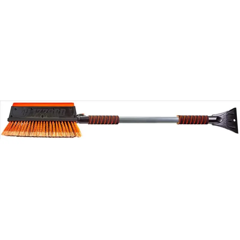 Blizzard Force 61 In. Extendable Snow Broom - Black/orange
