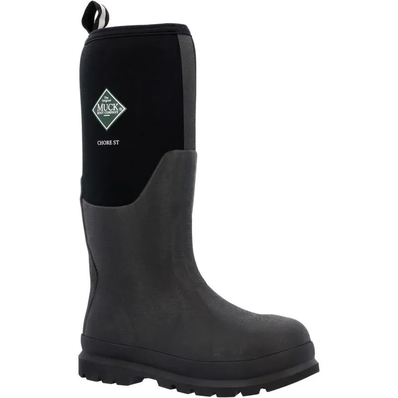 Steel Toe Chore Boots, Black, Men‘s 8