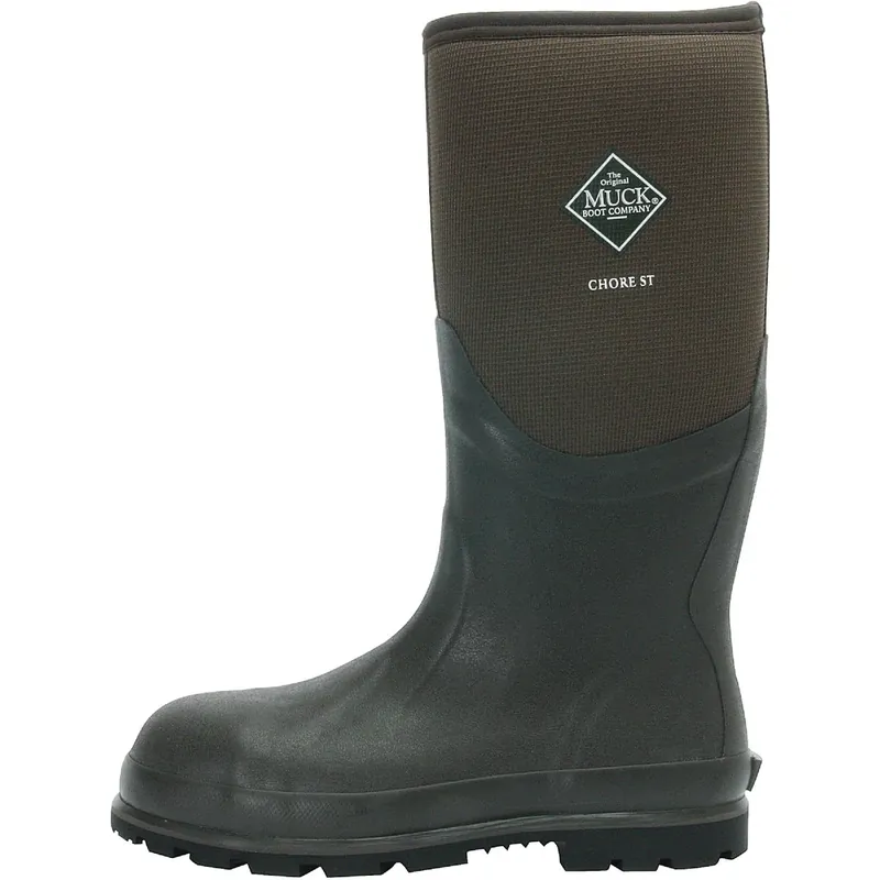 Steel Toe Chore Boots, Black, Men‘s 9