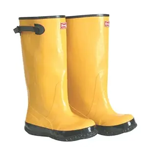 Yellow Rain Boots 17" Size 16 Waterproof Footwear For Adults