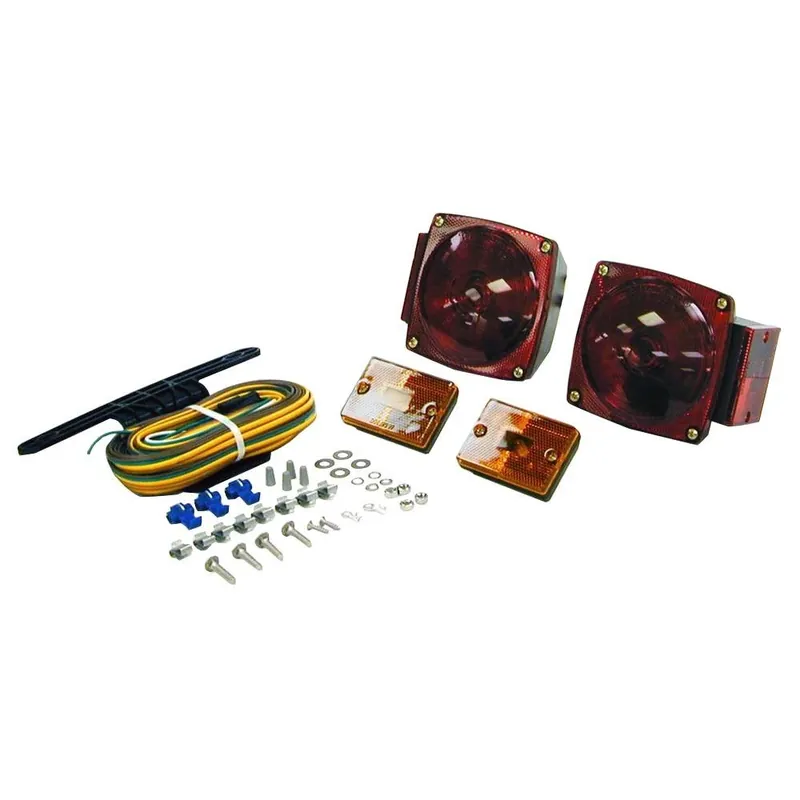 Amber/red Square Trailer Light Kit, Model C6423, 12 Volts