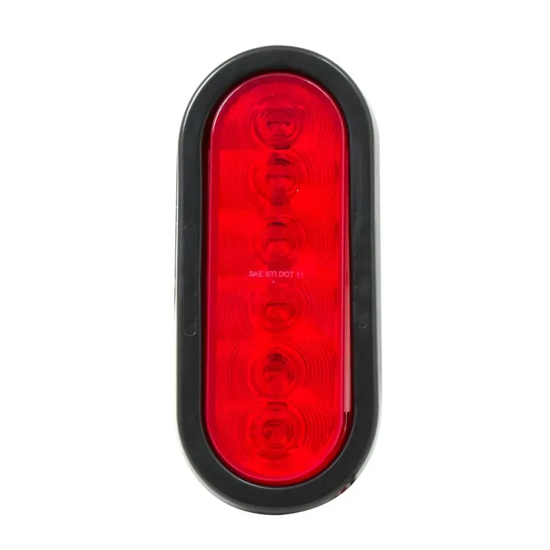C569rk Red Oval 6 Inch Led Stop/tail/turn Light