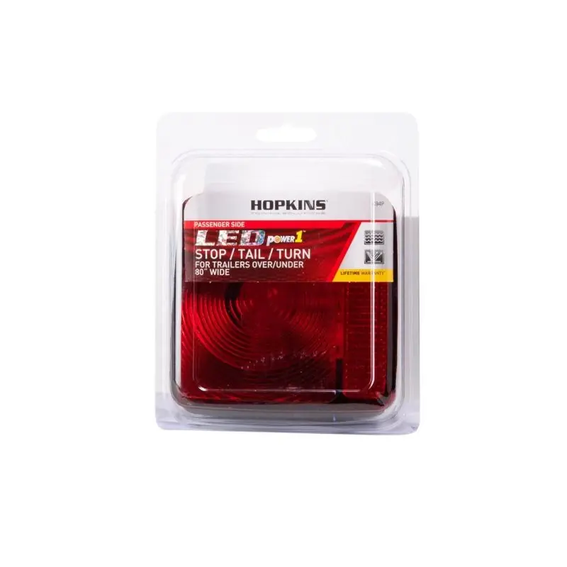 Power 1 Red Square Trailer Led Light, Model C94p, 12 Volts