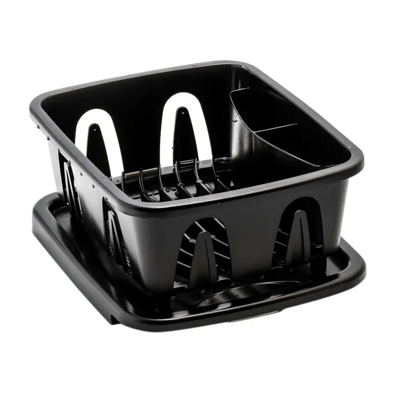 Mini Dish Drainer And Tray Set, Black, Model 43512