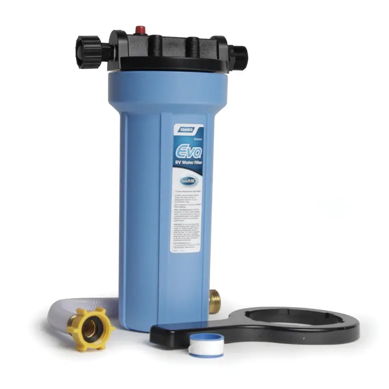 Camco EVO Water Filter With Housing And Hose Extension 1 Pk