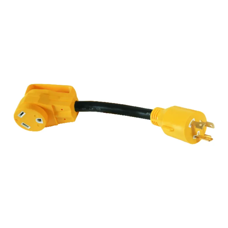 Camco Power Grip 12 In. 30 Amps RV Generator Adapter 30 AMP 1 Pk