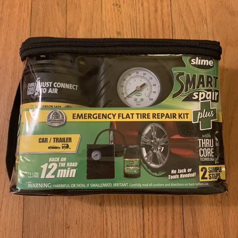 Smart Spair Plus Flat Tire Repair Kit, Inflator + 14 Oz. Sealant