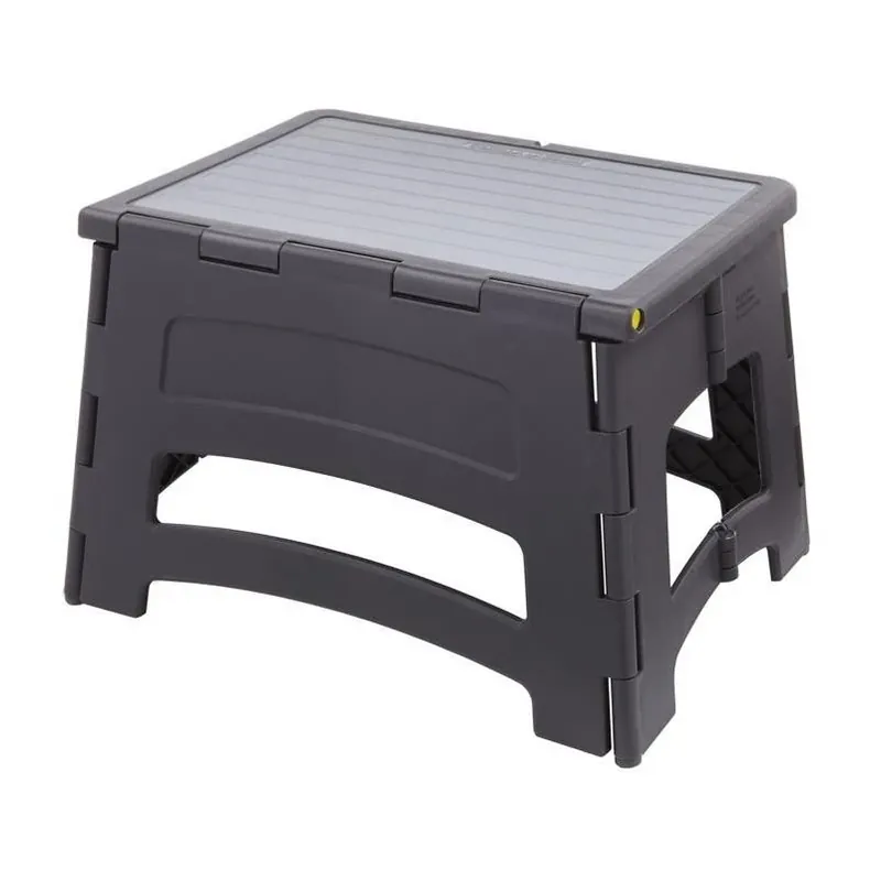 Lift Ladders 1‑Step Plastic Folding Step Stool – 300 lb Capacity, Black, 2‑Pack