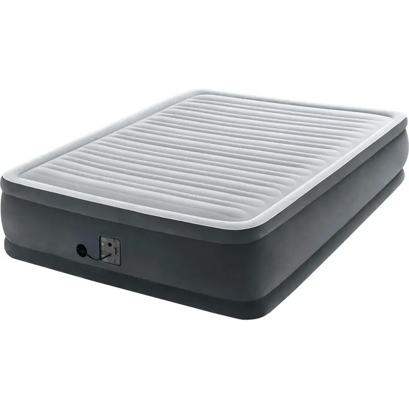 Queen Size Elevated Air Mattress With Built-in Electric Pump, 18-inch