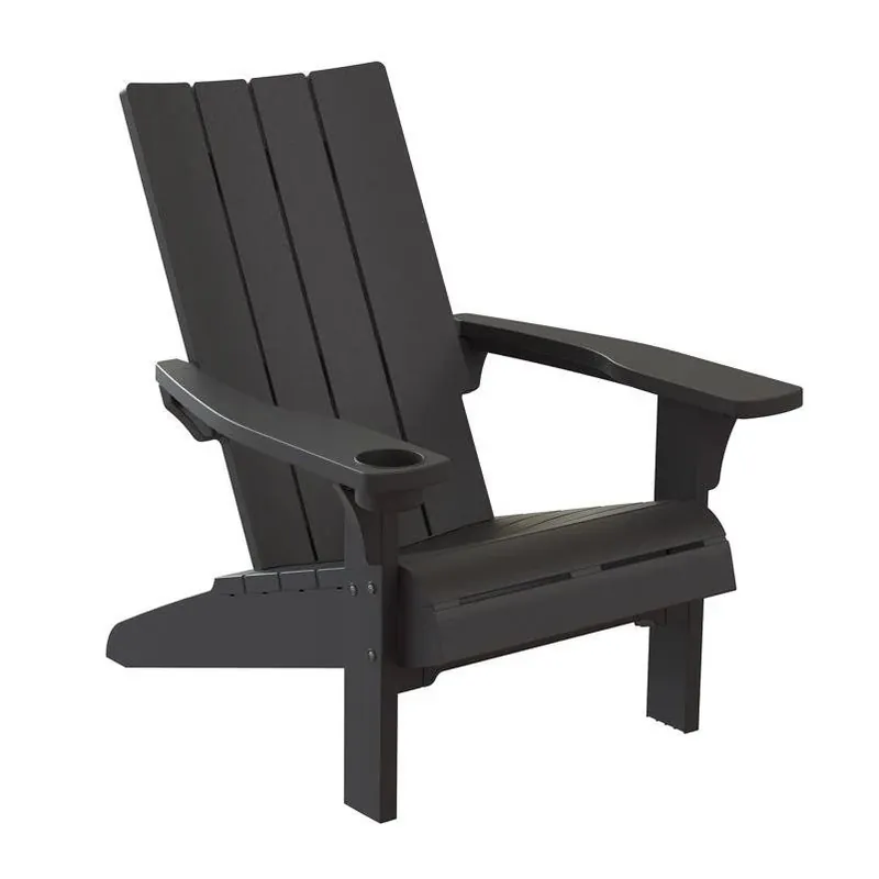 Keter Modern Black Resin Adirondack Chair – Weather‑Resistant Outdoor Seating