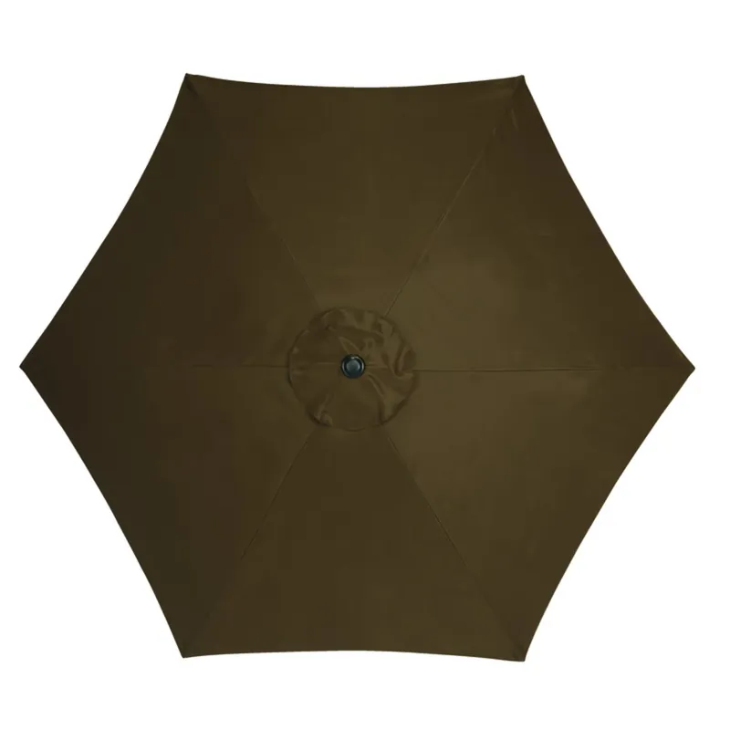 9 Ft. Tiltable Brown Market Umbrella With Steel Pole