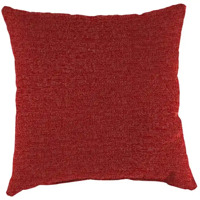 Jordan Manufacturing Red Polyester Weather Resistant Throw Pillow 4x18x18 Inches