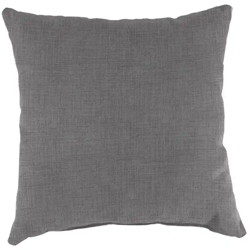 Jordan Manufacturing Gray Polyester Weather Resistant Throw Pillow 4x18x18 Inches