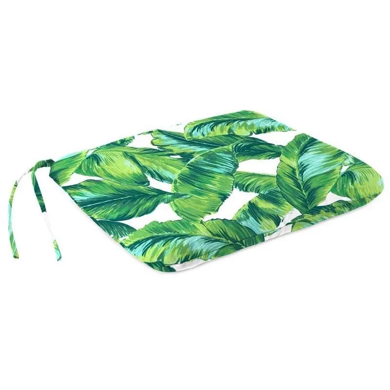 Jordan Manufacturing Green & White Polyester Seat Cushion – 17" X 2.5" X 15.5"