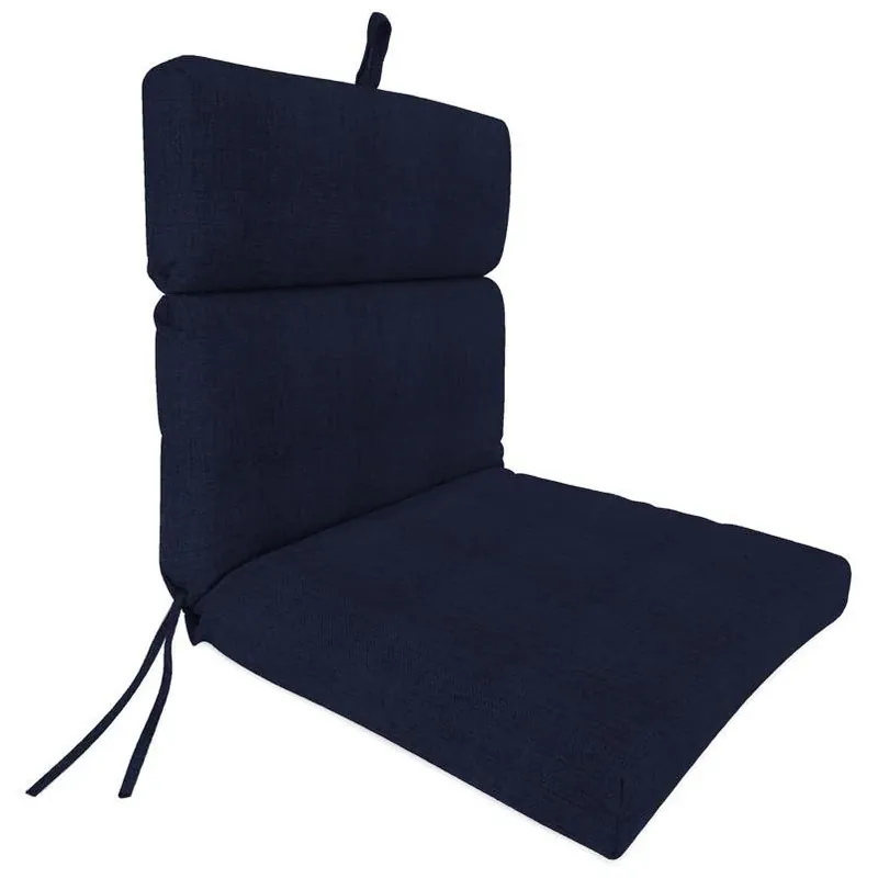 Jordan Manufacturing Navy Polyester French Edge Chair Cushion 44 In. H X 22 In. W X 22 In. L
